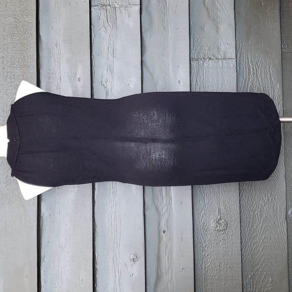 ST JOHN Evening Black Santana Knit Embellished Cutout Cocktail Dress sz 14 - Picture 6 of 8